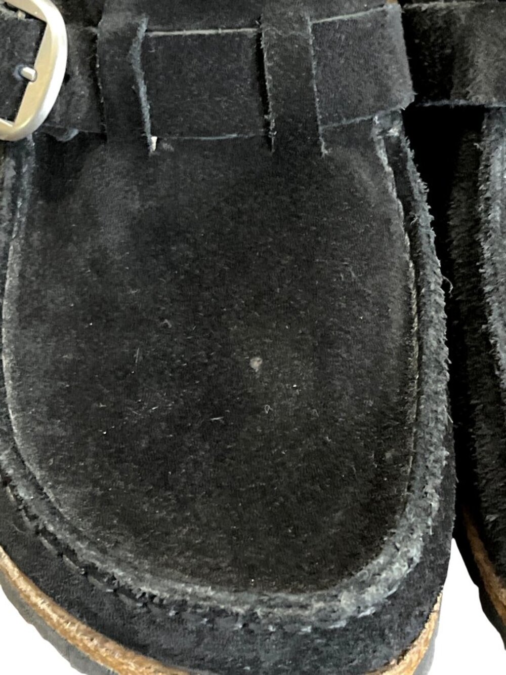 Birkenstock Womens Size 40 US 9 Buckley Clogs Black Suede Slide - Picture 6 of 10